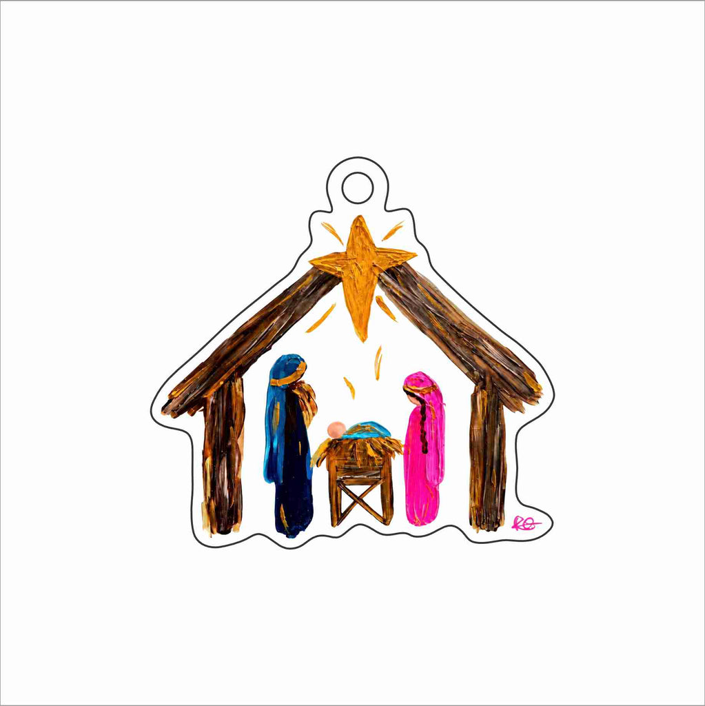 TAS-003 Nativity Scene Ornament | 0.25Acrylic Ornament