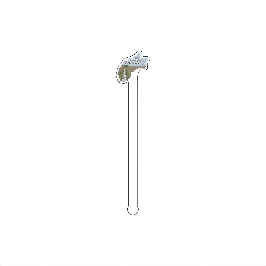 TDA-003-C4 Richland Roots 2026 Drink Stirrer | 0.125Acrylic Stirrer | Case of 4
