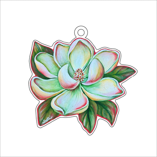 TPA-006 Christmas Magnolia Ornament | 0.25Acrylic Ornament |