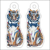 CMS-702-C10 Tiger Blues Bowtie Earring  | 0.125Acrylic Earrings | Set of 10