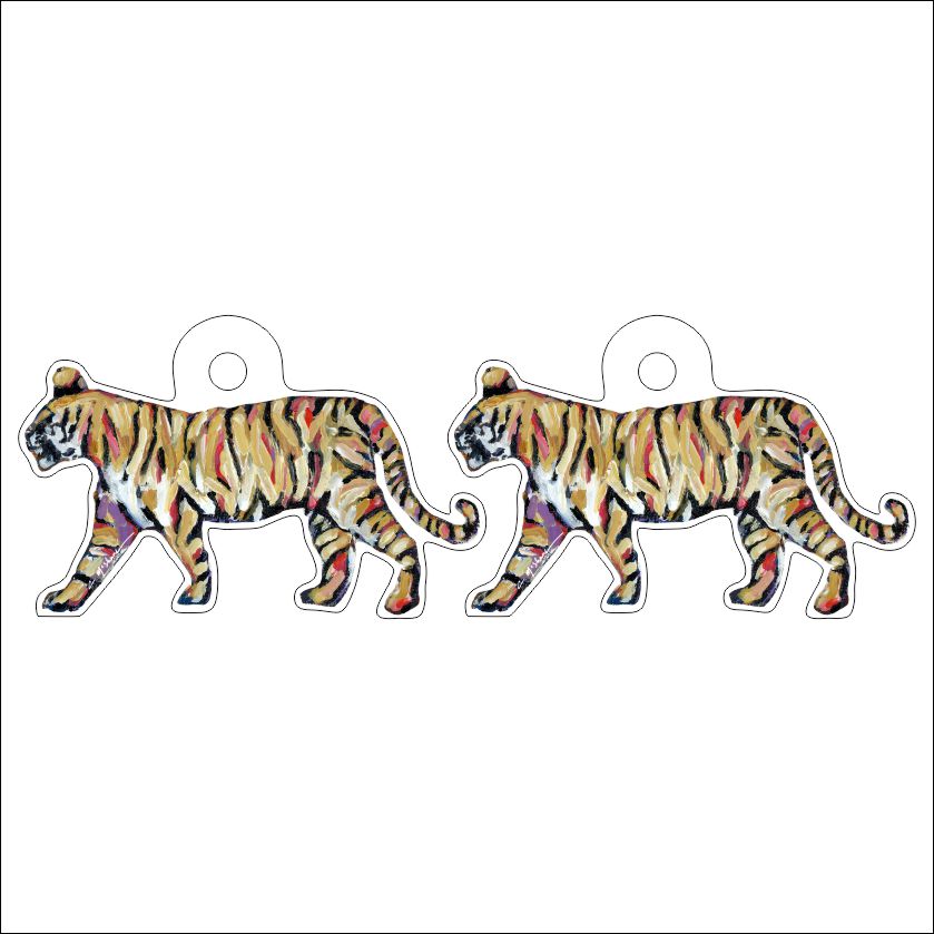 CMS-703-C10 Tiger Gold Earring  | 0.125Acrylic Earrings | Set of 10