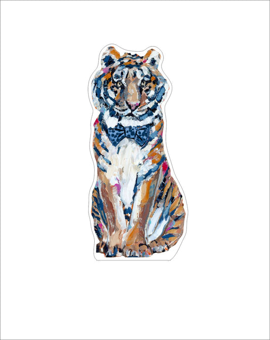 CMS-672-C10 Tiger Blues Bowtie Button | 0.125Acrylic Button | Set of 10