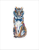 CMS-619-C10 Tiger Blues Bowtie Sticker  | Removable Sticker | Set of 10