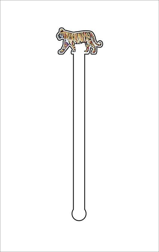 CMS-646-C4 Tiger Gold Drink Stirrer | 0.125Acrylic Stirrer | Set of 4