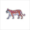 CMS-596-C10 Tiger Purple and Orange Button | 0.125Acrylic Button | Set of 10