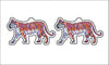 CMS-543-C10 Tiger Purple and Orange Earring | 0.125Acrylic Earrings | Set of 10