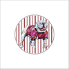 CMS-599-C10 UGA Stripe Button | 0.125Acrylic Button | Set of 10