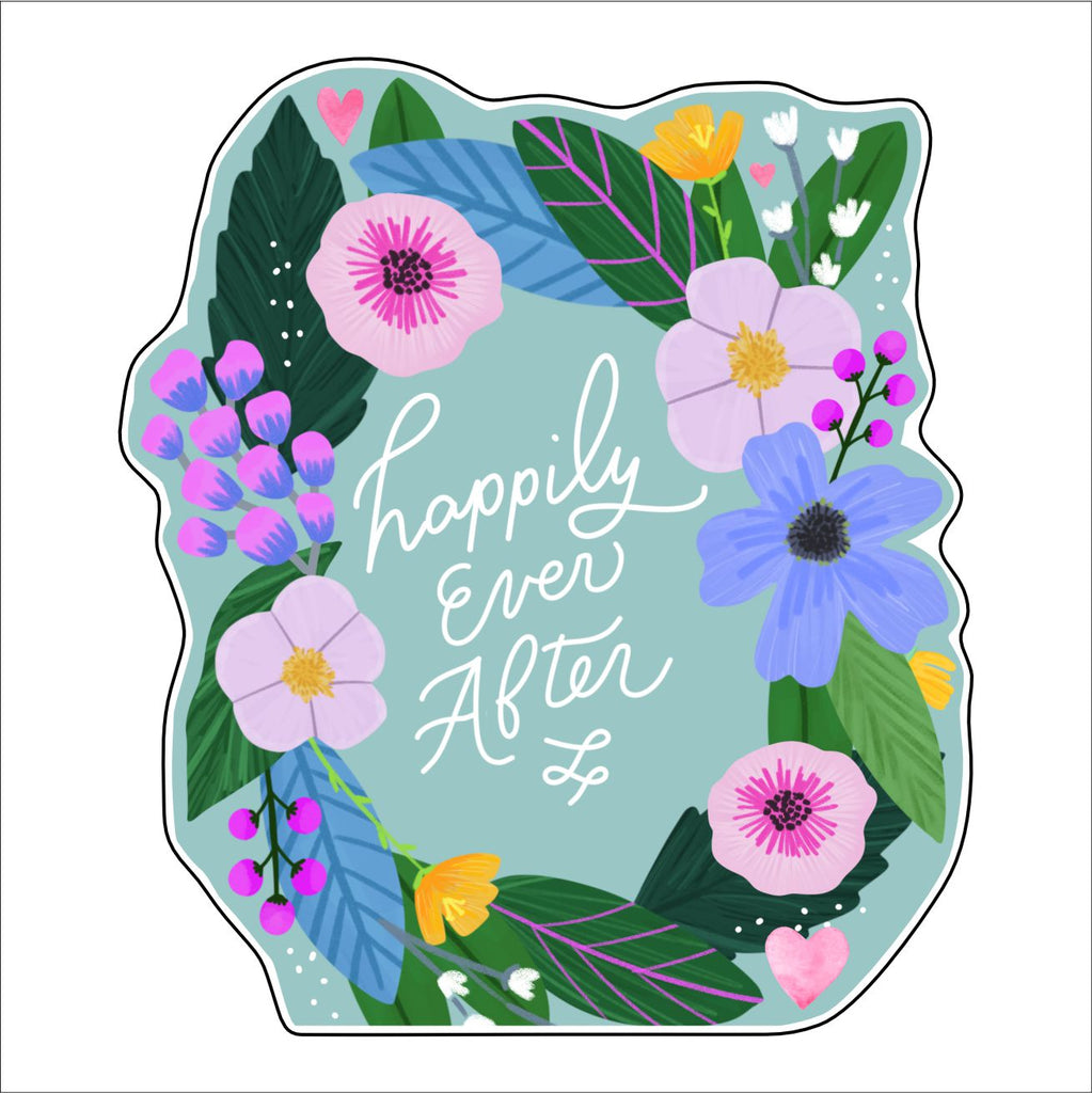 VBA-002 Happily Ever After Wreath | 0.75in. Acrylic Cutout | Case (any 10+)