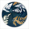 WMA-003 Navy & Gold Ferns Coasters | 0.25in. Acrylic Coaster | (Set of 4)