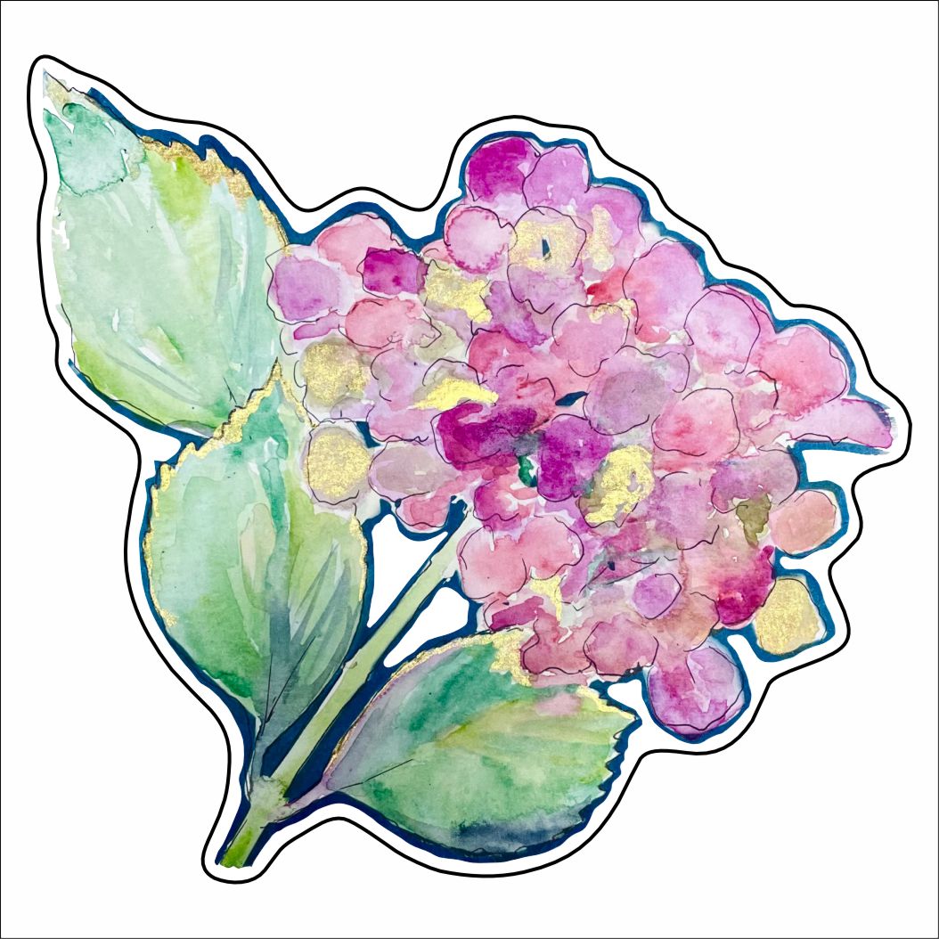 WMA-008 Pink Hydrangea Magnet  | 0.125in. Acrylic Magnet | Case Bundle of 25