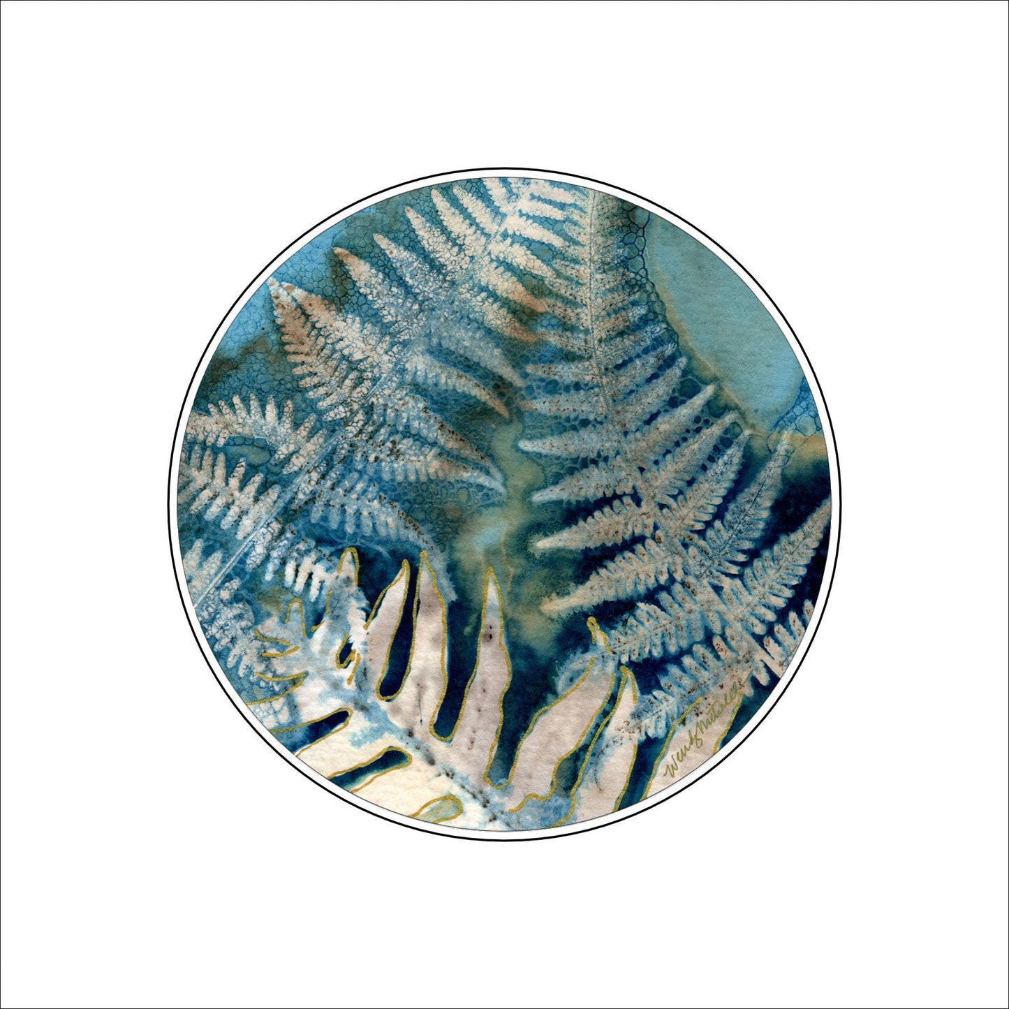 WMA-010 Trio of Ferns | 0.25in. Acrylic Coaster | Set of 4