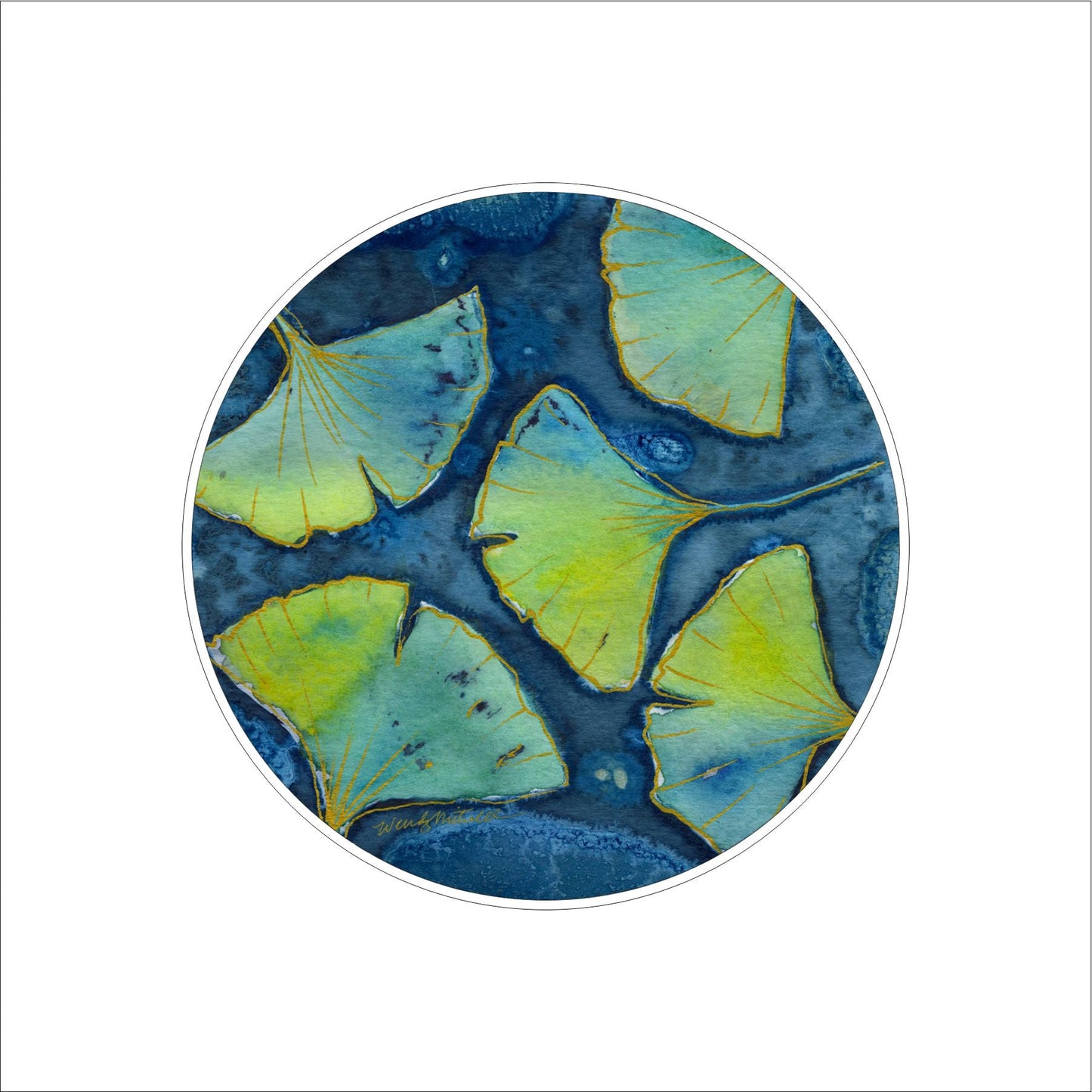 WMA-013 Ginkos | 0.25in. Acrylic Coaster | Set of 4
