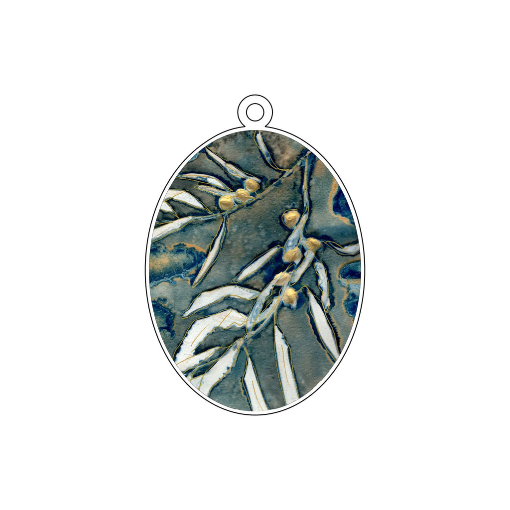 WMA-024 Golden Olives Ornament | 0.25Acrylic Ornament |