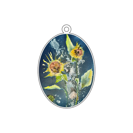 WMA-029 Sunflowers Ornament | 0.25Acrylic Ornament |
