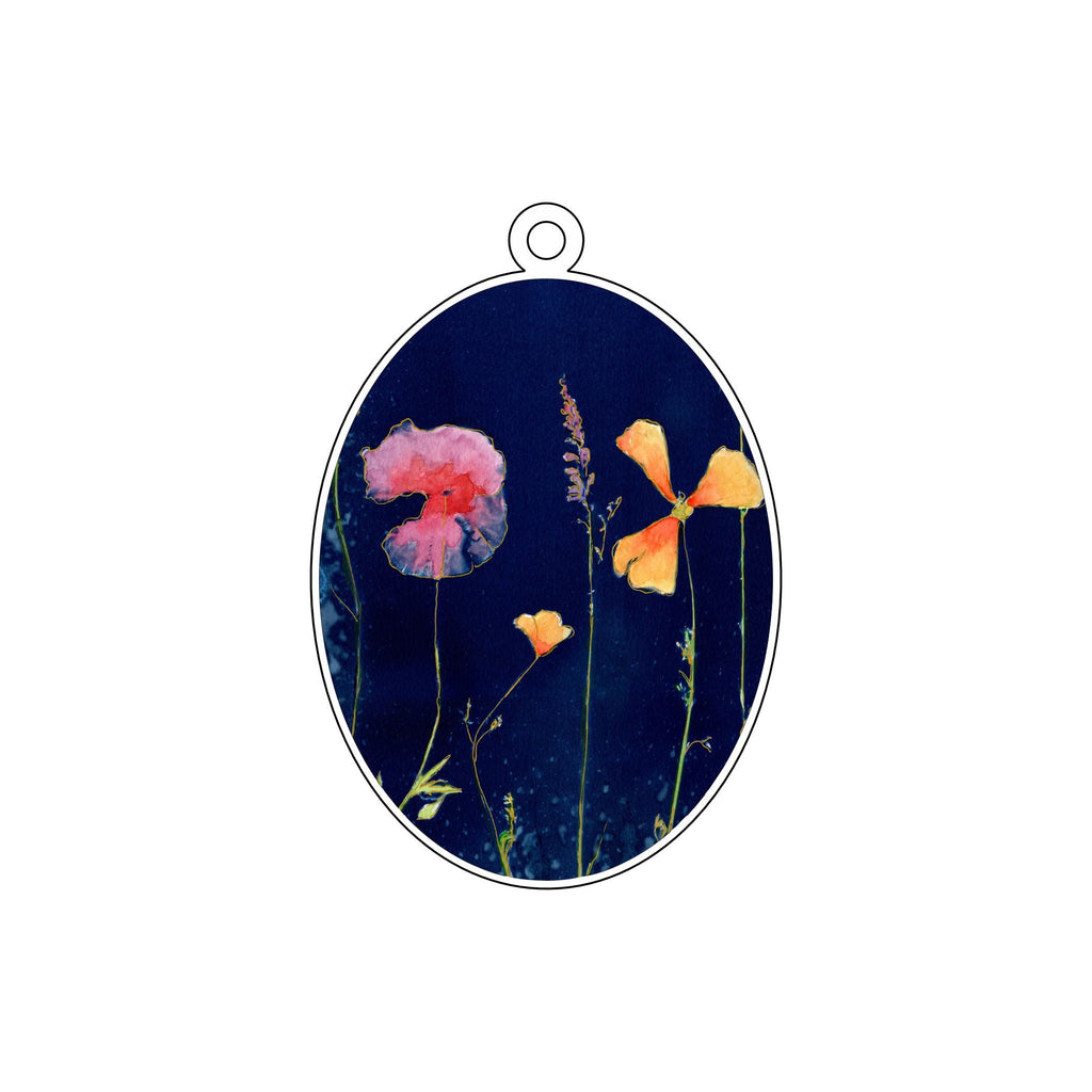 WMA-032 Wildflowers Ornament | 0.25Acrylic Ornament | Case of 25