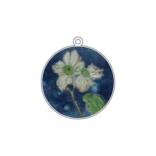WMA-033 Dogwoods Ornament | 0.25Acrylic Ornament |