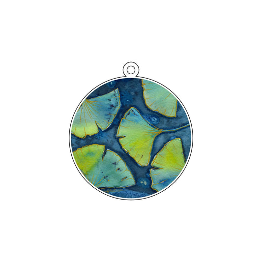 WMA-035 Ginkos Ornament | 0.25Acrylic Ornament | Case of 25
