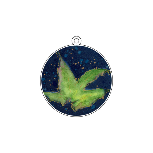 WMA-039 Leaf Ornament | 0.25Acrylic Ornament | Case of 25
