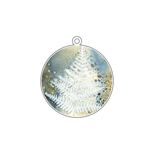 WMA-043 Winter Fern Ornament | 0.25Acrylic Ornament |