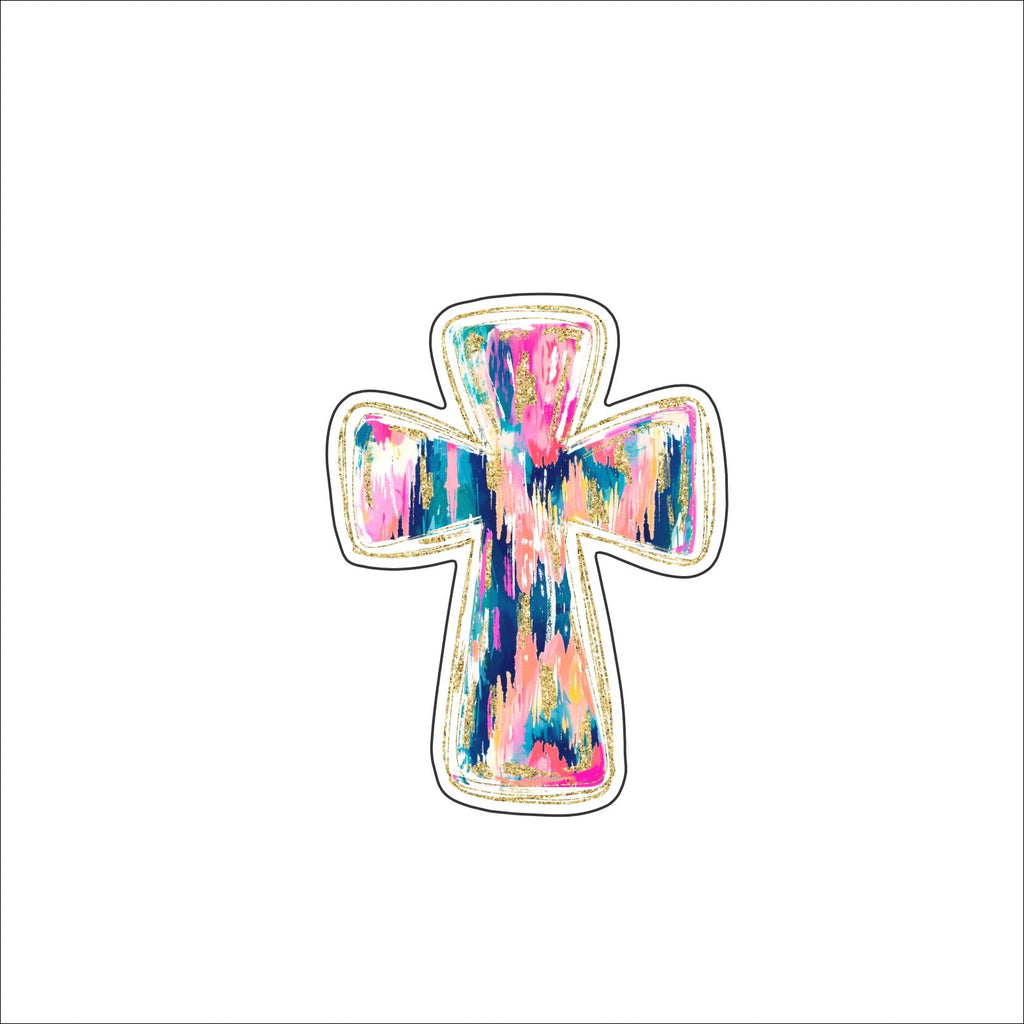 WOTP-004 Ikat Cross Magnet | 0.125Acrylic Magnet |