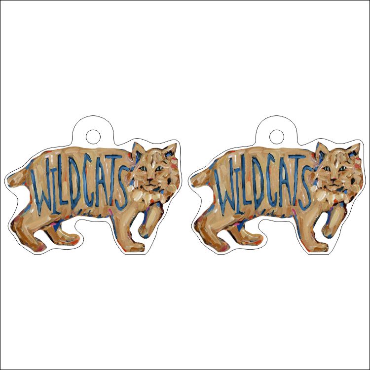 CMS-706-C10 Wildcats Earring  | 0.125Acrylic Earrings | Set of 10