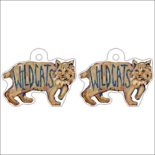 CMS-706-C10 Wildcats Earring  | 0.125Acrylic Earrings | Set of 10