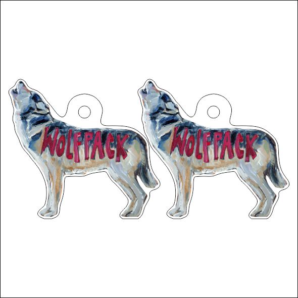 CMS-707-C10 Wolfpack Earring  | 0.125Acrylic Earrings | Set of 10