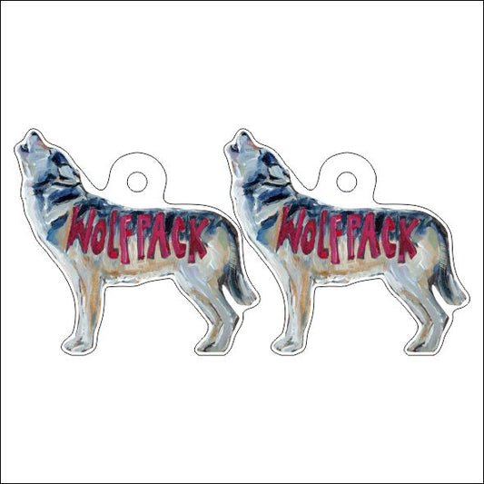 CMS-707-C10 Wolfpack Earring  | 0.125Acrylic Earrings | Set of 10