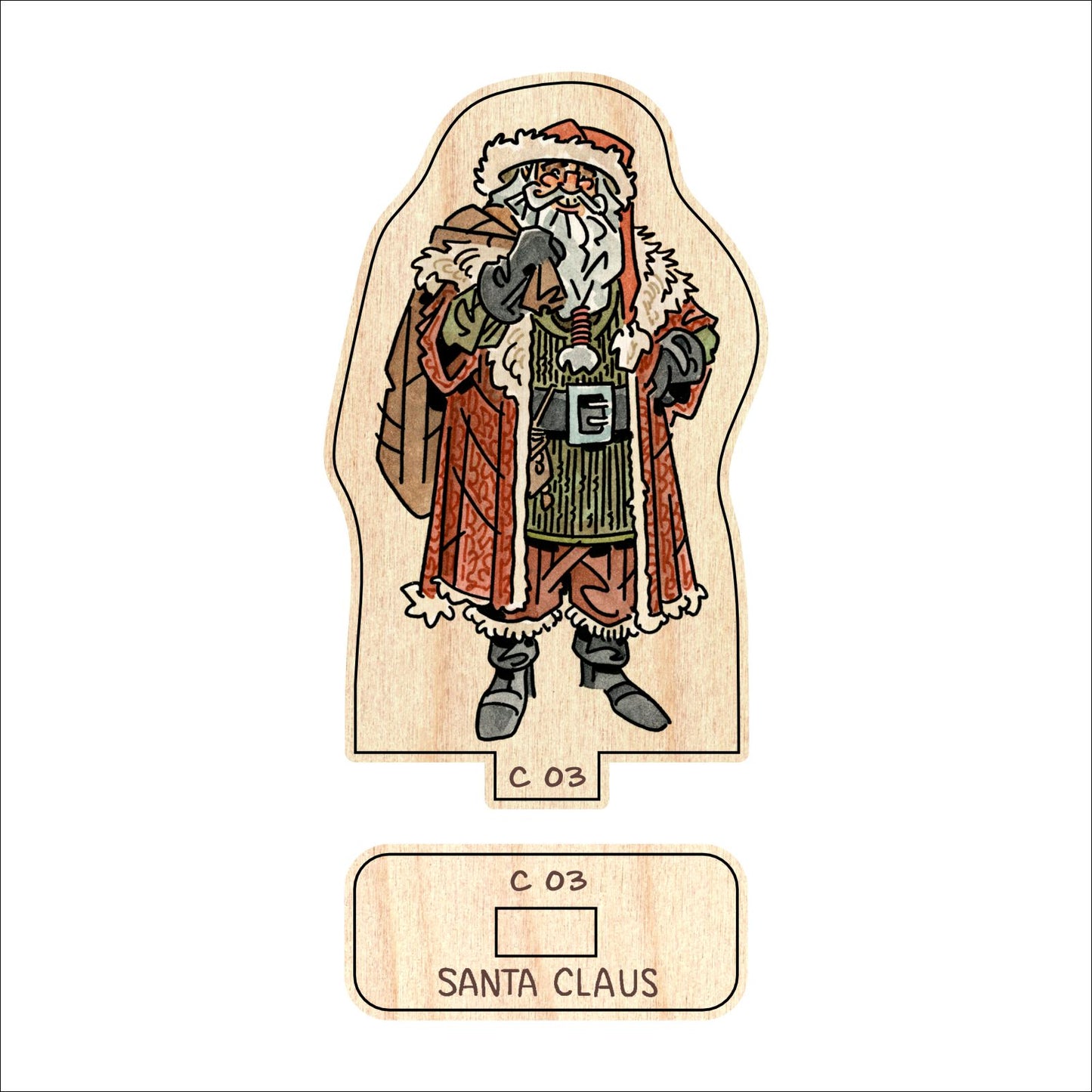 XmasC 03 Santa White | Figures | Single