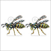 CMS-708-C10 Yellow Jacket Earring  | 0.125Acrylic Earrings | Set of 10