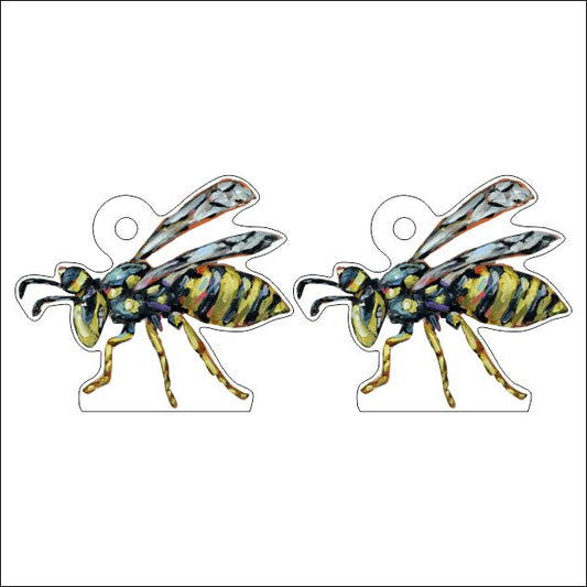 CMS-708-C10 Yellow Jacket Earring  | 0.125Acrylic Earrings | Set of 10