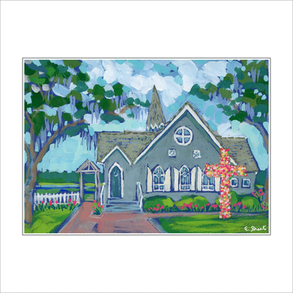 BHI Village Chapel Easter Cross Block | 0.75in. Acrylic Cutout |