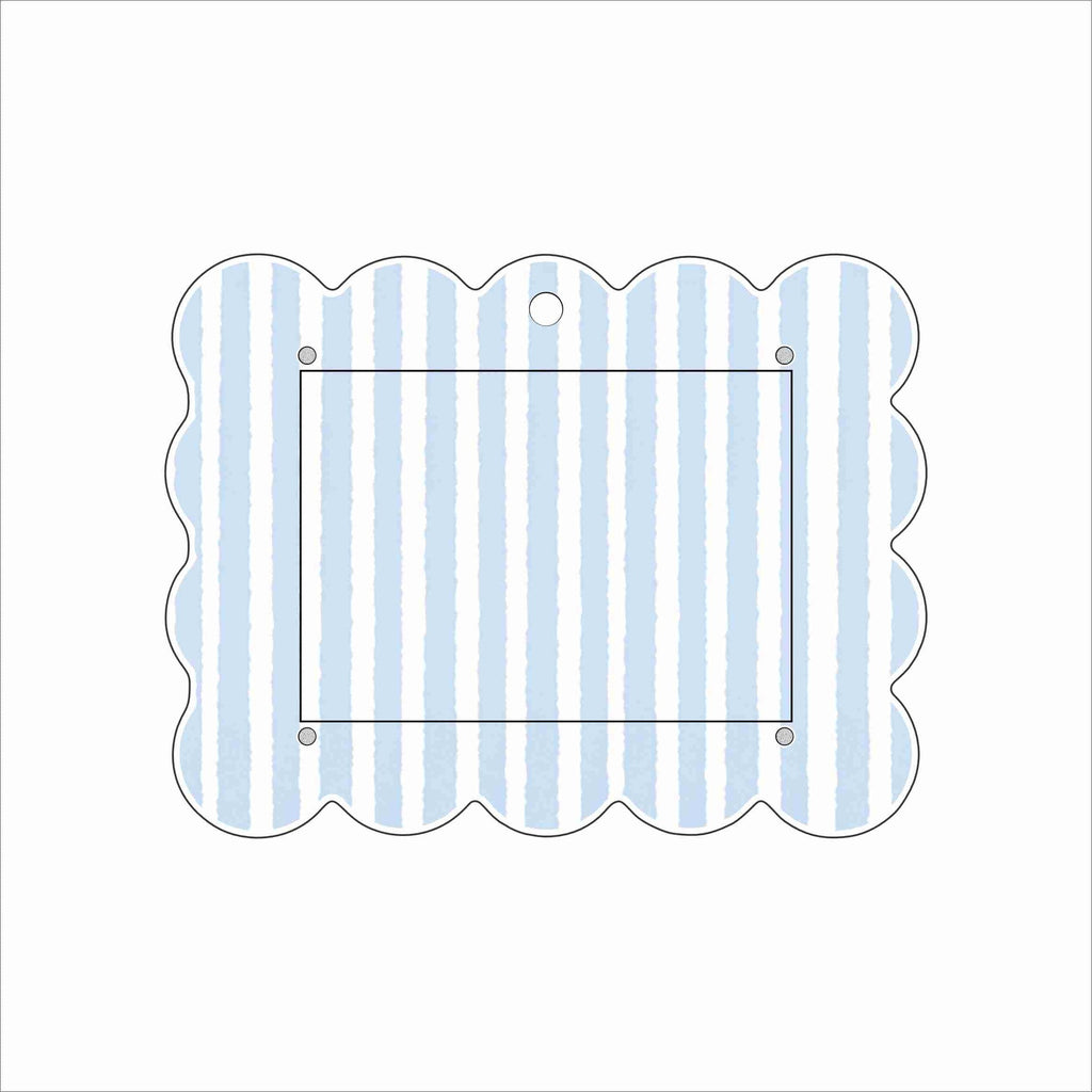 LWA-011 EJ Stripe Ornament Photo Frame | 0.25Acrylic Picture Frame