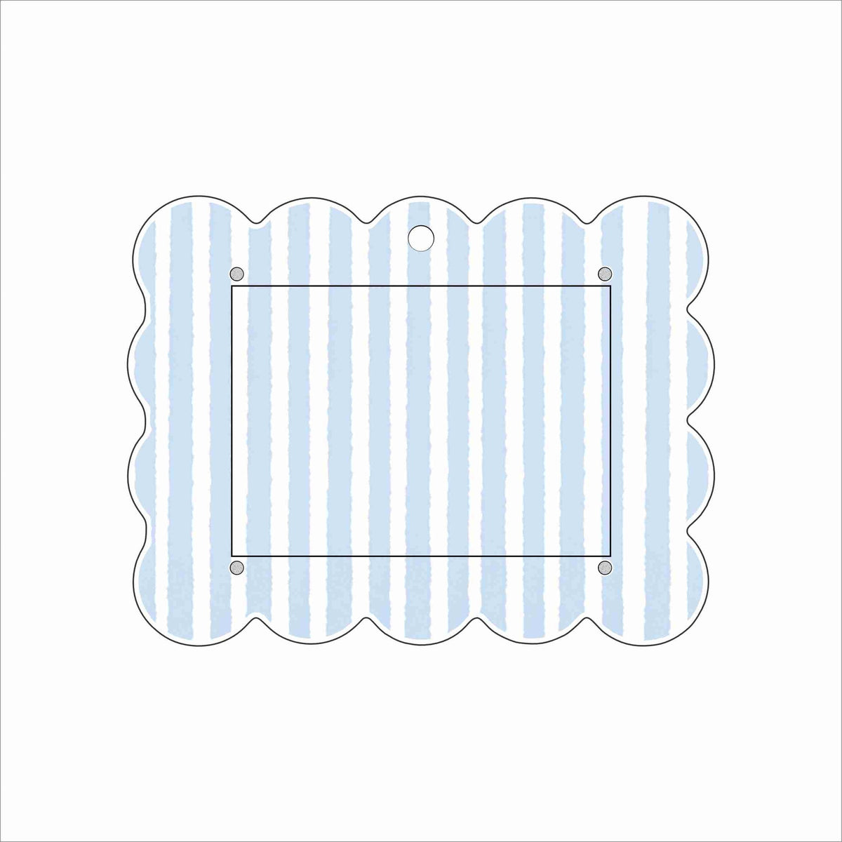 LWA-011 EJ Stripe Ornament Photo Frame | 0.25Acrylic Picture Frame