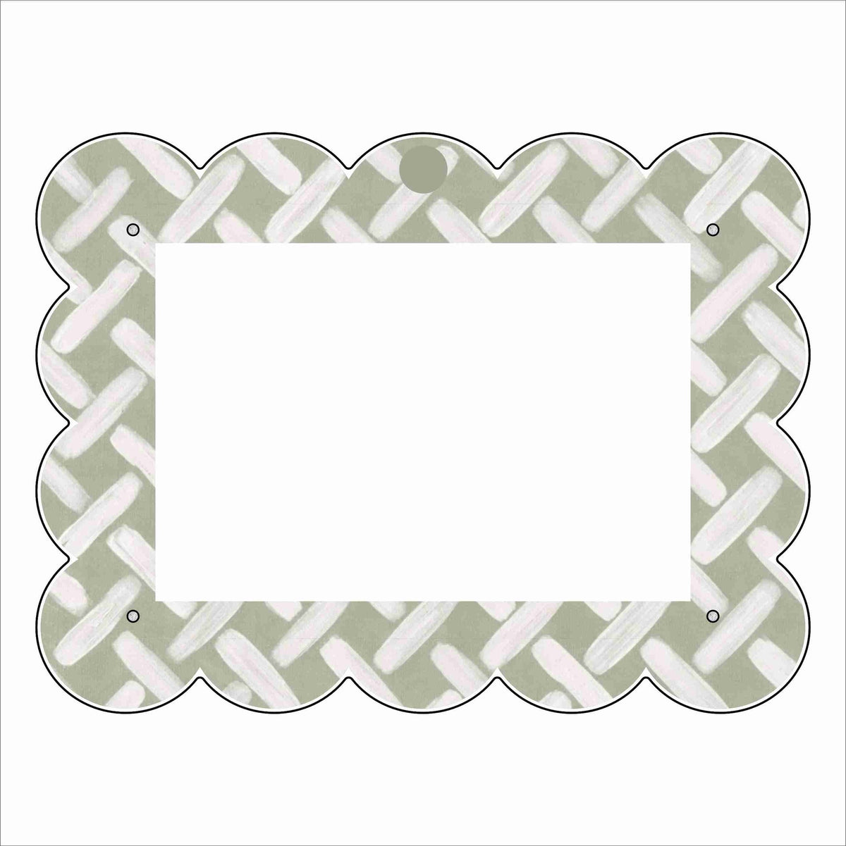 LFA-252 Green Wicker Landscape Magnet Frame  | 0.25Acrylic Picture Frame