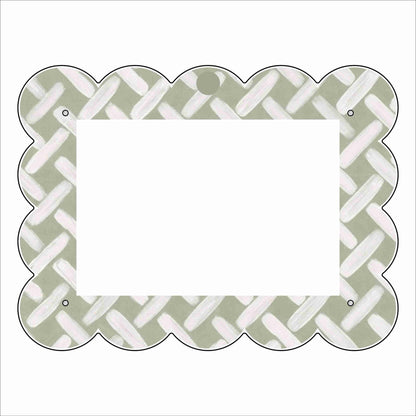 LFA-252 Green Wicker Landscape Magnet Frame  | 0.25Acrylic Picture Frame