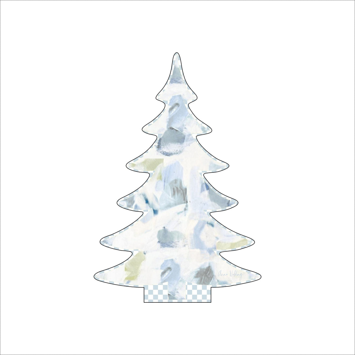 AWA-023 Christmas Tree (smaller) | 0.75in. Acrylic Cutout |
