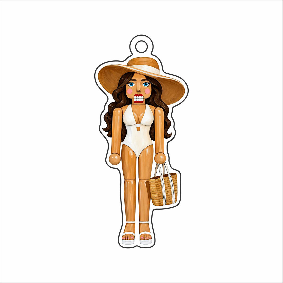 BLA-067 Brunette Nutcracker Ornament | 0.25Acrylic Ornament