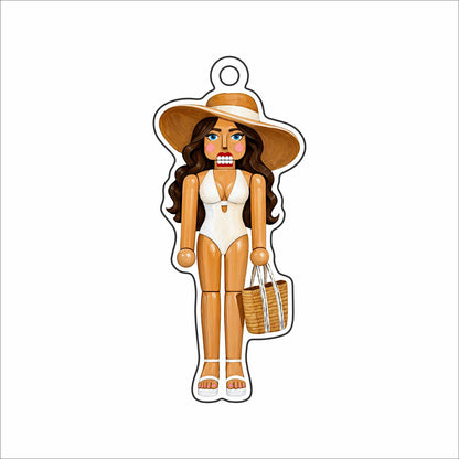 BLA-067 Brunette Nutcracker Ornament | 0.25Acrylic Ornament