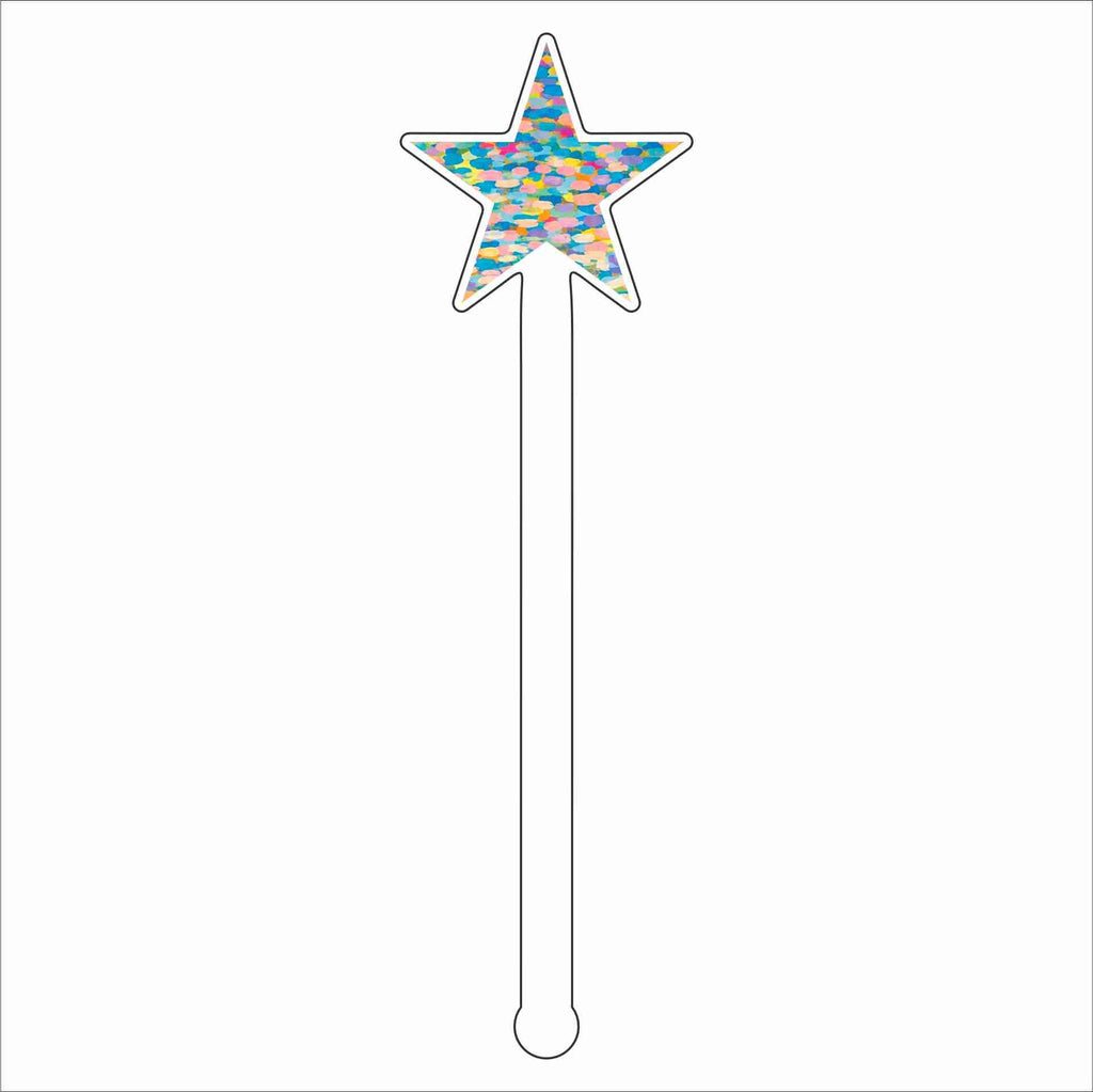 LAM-027 Star Drink Stirrer | 0.125Acrylic Stirrer | Case of 4