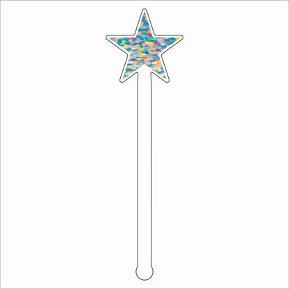 LAM-027 Star Drink Stirrer | 0.125Acrylic Stirrer | Case of 4