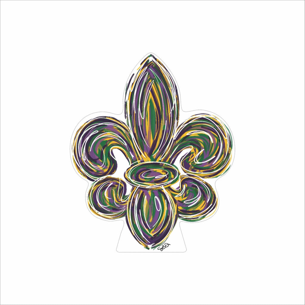 SDD-016 Mardi Gras Fleur de Lis | 0.75Acrylic Contour