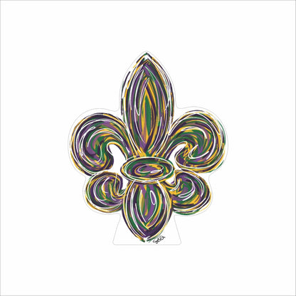 SDD-016 Mardi Gras Fleur de Lis | 0.75Acrylic Contour