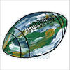AWA-007 Green & Blue Football | 0.75in. Acrylic Cutout |
