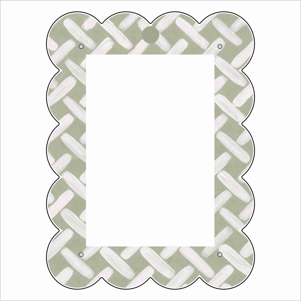 LFA-251 Green Wicker Portrait Magnet Frame | 0.25Acrylic Picture Frame