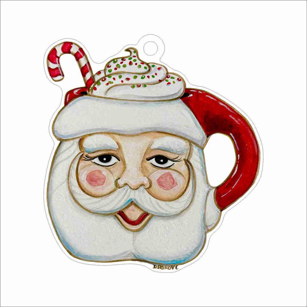 DGA-044 Santa Mug Ornament | 0.25Acrylic Ornament