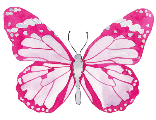 CCRT-062 Butterfly Hot Pink Mini | 0.50" Acrylic Cutout | Case Bundle of 25