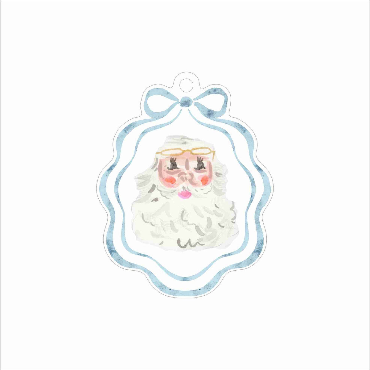 SMJ-011 Blue Santa Ornament | 0.25Acrylic Ornament