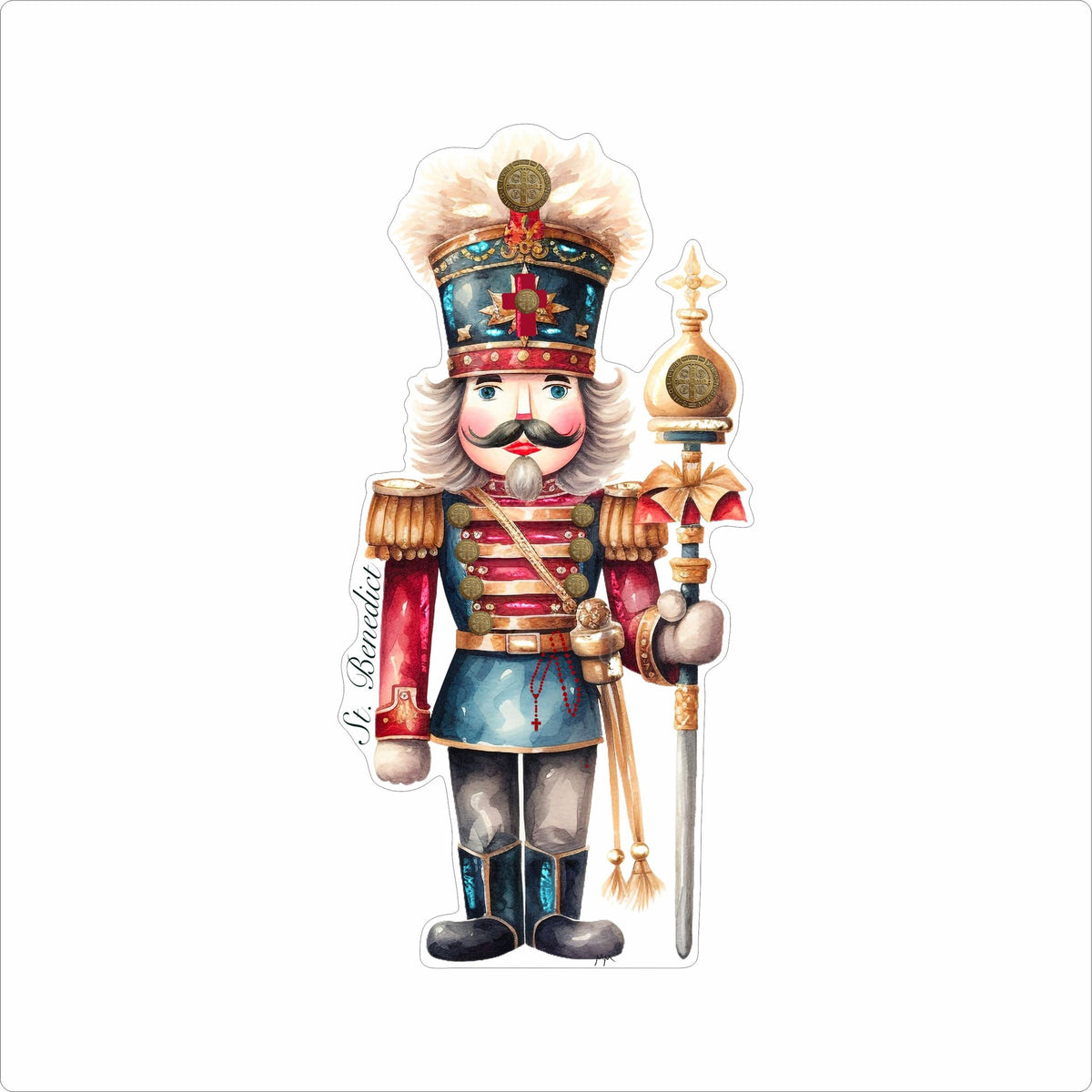 MIM-021 St Benedict Nutcracker | 0.75Acrylic Contour