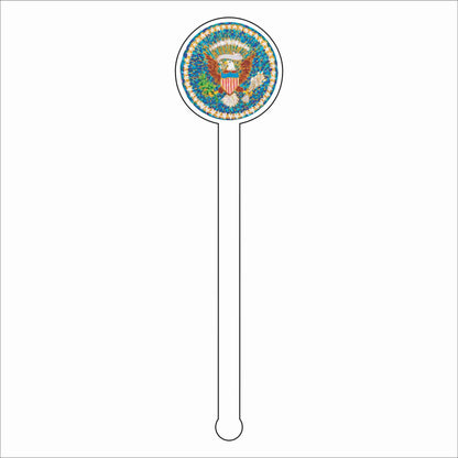 LAM-028 Presidential Seal Pink Drink Stirrer | 0.125Acrylic Stirrer | Case of 4